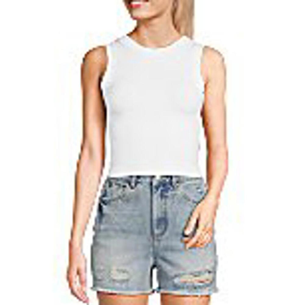 Moa Moa Seamless Crop Tank Top L/XL - White
